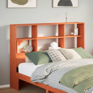 Pood24 hoiuruumiga voodipeats, vahapruun, 150 cm, männipuit