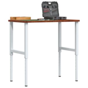 Pood24 töölaud, tumepruun, 100x60x(71,5-98) cm, tammepuit, ristkülik