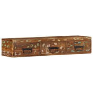 Pood24 seinale kinnitatav telerikapp, 100 x 30 x 19 cm, taastatud puit