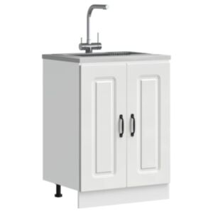 Pood24 Valamu aluskapp "Kalmar" Valge 60x46x81,5 cm Engineered Wood