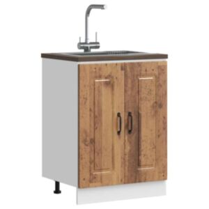 Pood24 valamu aluskapp, Kalmar, vana puit, 60x46x81,5 cm, tehispuit
