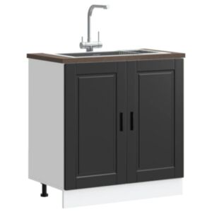 Pood24 valamu aluskapp, Porto, must, 80x46x81,5 cm, tehispuit