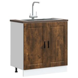 Pood24 valamu aluskapp, Porto, suitsutatud tamm 80x46x81,5cm tehispuit