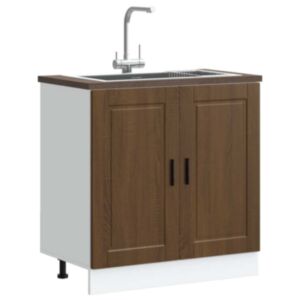 Pood24 valamu aluskapp, Porto, pruun tamm, 80x46x81,5 cm, tehispuit