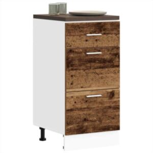 Pood24 Alumine kapp Vana puit 40x46x81,5 cm Engineered Wood