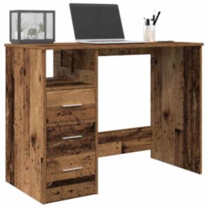 Pood24 kirjutuslaud Vana puit 102x76x50 cm Engineered Wood