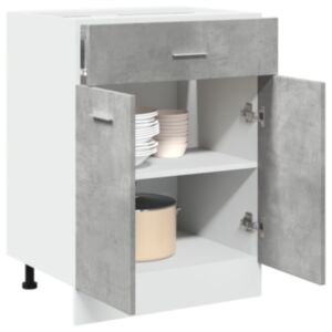 Pood24 sahtlitega alumine kapp, hall 60 x 46 x 81,5 cm, tehispuit
