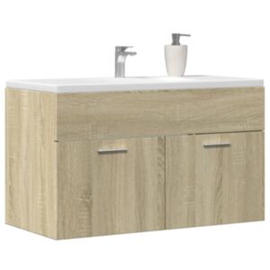 Pood24 Vannitoa valamukapp Sonoma tamm 90x38,5x46 cm ehituspuit