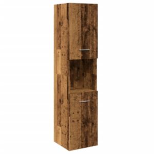 Pood24 Vannitoa rippkapp Vana puit 30x30x130 cm Tehniline puit