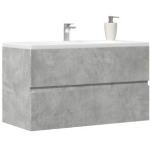 Pood24 Vannitoa Rippkapp Betoonhall 80x38,5x45 cm Engineered Wood