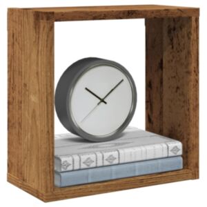 Pood24 kuubikukujulised riiulid 2 tk vana puit 30x15x30 cm tehispuit