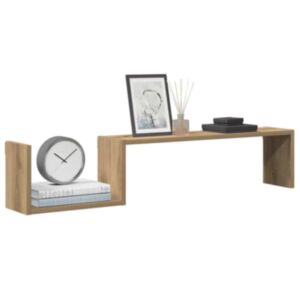 Pood24 Seinariiulid 2 tk Artisan Oak 100x15x20 cm Engineered Wood