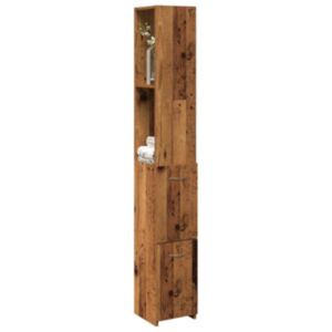 Pood24 Vannitoa Kapp Old Wood 25x25x170 cm Engineered Wood