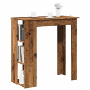 Pood24 Baarilaud riiuliga Vana puit 102x50x103,5 cm Tehnopuit