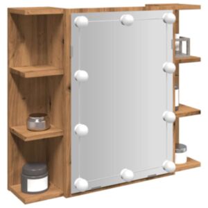 Pood24 peegelkapp LED-ga Artisan Oak 70x16,5x60 cm