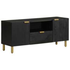 Pood24 telerialus, must, 105x33x46 cm, tehispuit