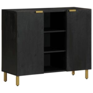 Pood24 puhvetkapp, must, 90x33x75 cm, tehispuit