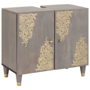 Pood24 Vannitoa valamukapp uksega Hall 62 x 33 x 58 cm Mangopuit