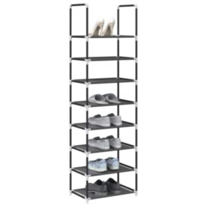Pood24 jalatsiriiul, 8-astmeline, must, 44x28x145 cm, lausriie