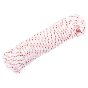 Pood24 tõmmake käivitusnöör, valge ja punane, Ø4 mm, 10 m, nailon