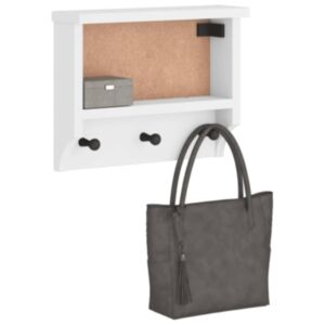 Pood24 Seinale paigaldatav nagi SANDNES Valge 45x12x35 cm