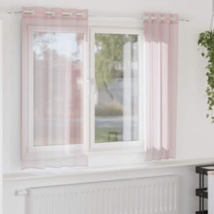 Pood24 rõngastihendiga kardinad 2 tk Heleroosa 140x175 cm