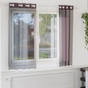 Pood24 Voile kardinad rõngastega 2 tk Lilla 140x140 cm