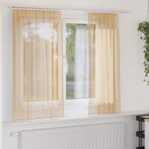 Pood24 Aasadega Voile kardinad 2 tk Liiv 140x140 cm