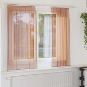Pood24 Aasadega Voile kardinad 2 tk terrakota 140x140 cm