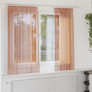 Pood24 Aasadega Voile kardinad 2 tk terrakota 140x175 cm