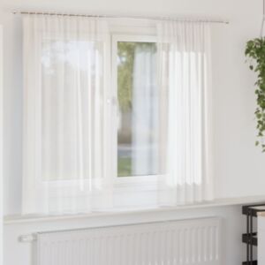 Pood24 Aasadega Voile kardinad 2 tk valge 140x175 cm