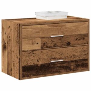 Pood24 kapp 2 sahtliga, vana puit, 60x31x40 cm, tehispuit