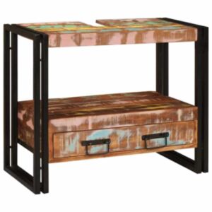 Pood24 Vannitoa valamukapp sahtliga Tugev taastatud puit ja raud