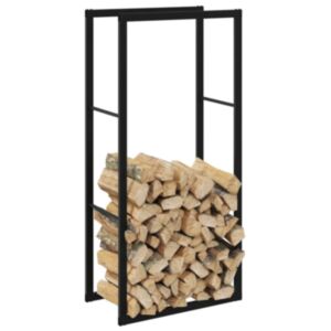 Pood24 küttepuude rest, must, 55x30x116 cm, teras