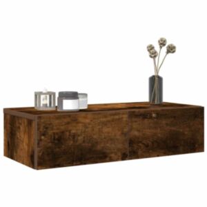 Pood24 seinariiul sahtlitega, suitsutatud tamm, 60 x 26,5 x 15 cm
