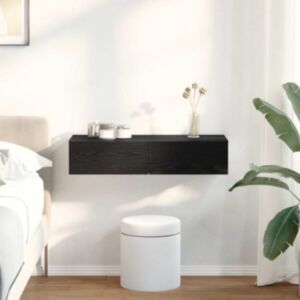 Pood24 seinariiul sahtlitega, must, 80 x 33 x 17 cm, tehispuit