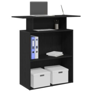 Pood24 vastuvõtulaud must 100x40x104 cm tehispuit