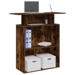 Pood24 vastuvõtulaud suitsutamm 100x40x104 cm ehituspuit