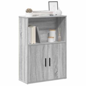 Pood24 raamatualus, hall Sonoma tamm, 60x24x85 cm, tehispuit