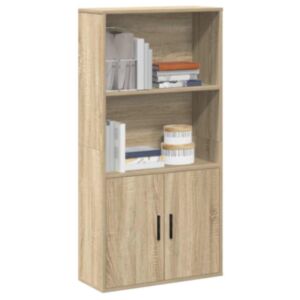 Pood24 raamatualus, Sonoma tamm, 60x24x120 cm, tehispuit
