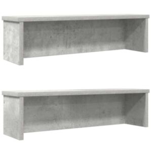 Pood24 köögiriiulid virnastatavad 2 tk, betoonhall, 50x15x16 cm