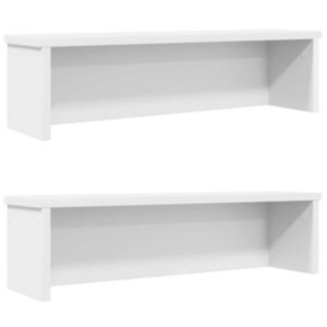 Pood24 köögiriiulid virnastatavad 2 tk, valge, 60x15x16 cm