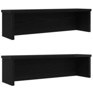 Pood24 köögiriiulid virnastatavad 2 tk, must, 60x15x16 cm