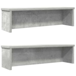 Pood24 köögiriiulid virnastatavad 2 tk, betoonhall, 60x15x16 cm