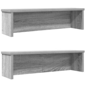 Pood24 köögiriiulid virnastatavad 2 tk, hall Sonoma tamm, 60x15x16 cm