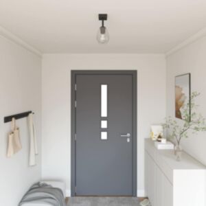 Pood24 Lae kohtvalgusti Must 13 x 13 x 26 cm Klaas ja metall