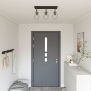 Pood24 Lae kohtvalgusti Must 54 x 13 x 26 cm Klaas ja metall