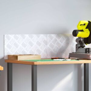 Pood24 Ruudulised Plaadid 2 pcs Hõbedane 50 x 25 cm Alumiinium