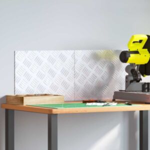 Pood24 Ruudulised Plaadid 2 pcs Hõbedane 40 x 30 cm Alumiinium