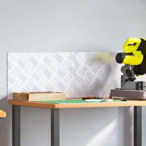 Pood24 Ruudulised Plaadid 2 pcs Hõbedane 50 x 30 cm Alumiinium